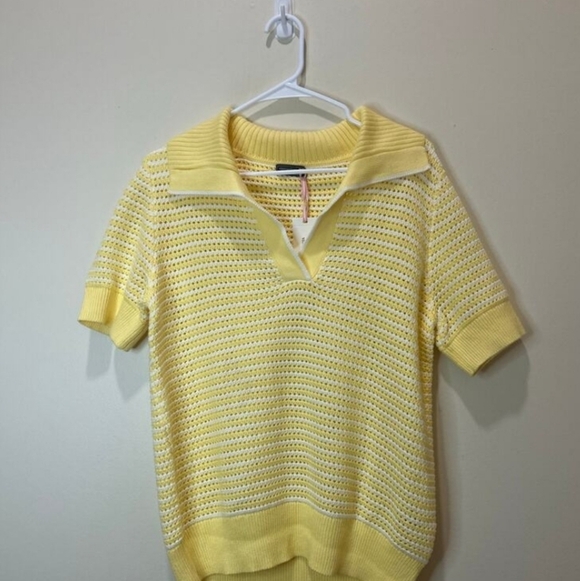 NWT Vineyard Vines Sunny Yellow Polo Sweater - Picture 4 of 5